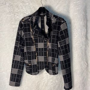More Black checked jacket